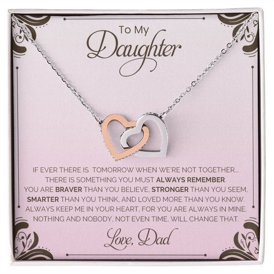 My Daughter| Always Remember - Interlocking Hearts Necklace